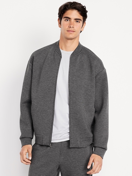 Image number 1 showing, Bounce Fleece Oversized Bomber Jacket