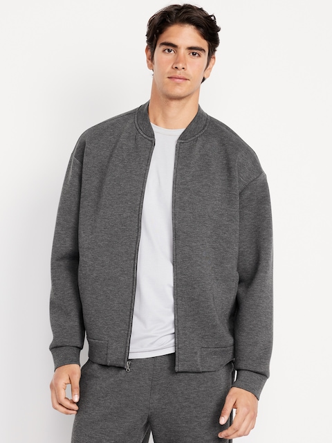 Blouson d’aviateur surdimensionné en molleton raffiné