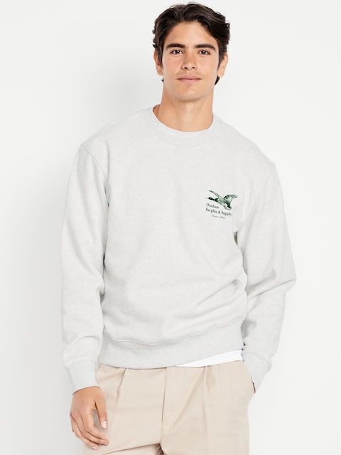 Oversized Essential Graphic Sweatshirt - White