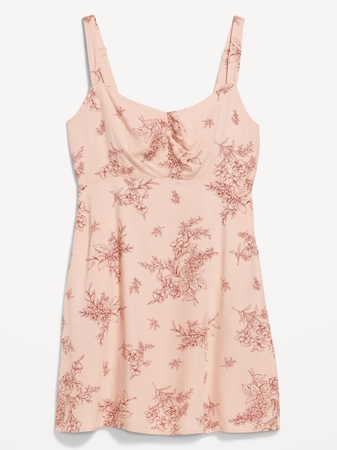 Fit & Flare Crepe Mini Dress
