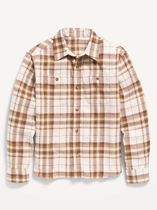 Image number 2 showing, Long-Sleeve Pocket Plaid Flannel Shirt for Boys