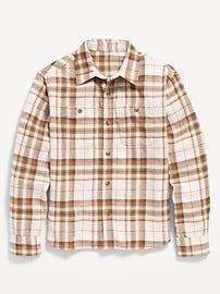 Image number 2 showing, Long-Sleeve Pocket Plaid Flannel Shirt for Boys