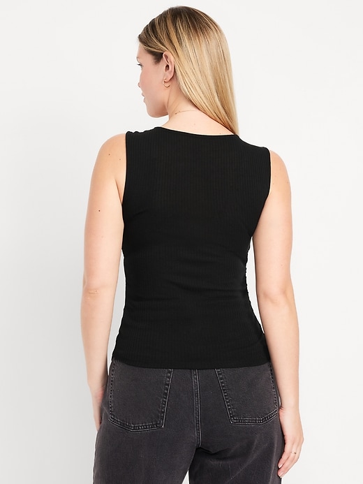 Image number 5 showing, High-Neck Shirred Cropped Top