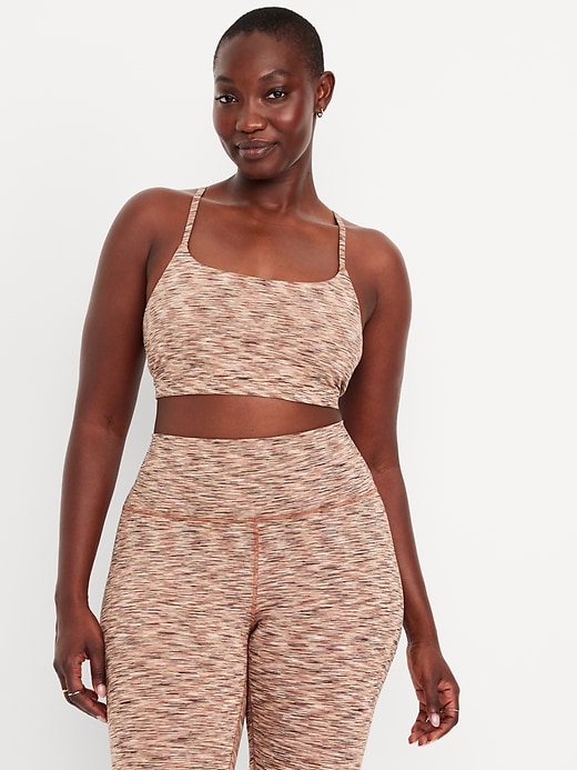Image number 5 showing, Light Support Space-Dye Racerback Sports Bra