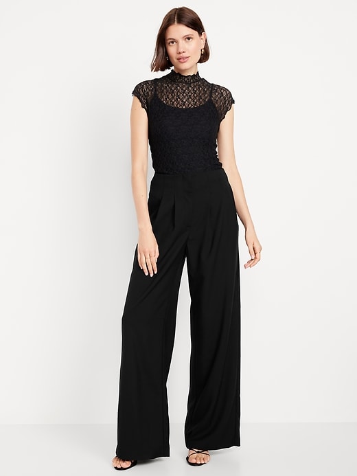 Image number 1 showing, Extra High-Waisted Super Wide-Leg Pants