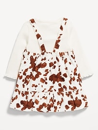 Image number 2 showing, Long-Sleeve Ribbed T-Shirt and Corduroy Dress Set for Baby