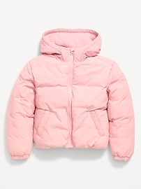 Image number 2 showing, Water-Resistant Puffer Jacket for Girls