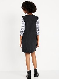 Image number 2 showing, Sleeveless Pocket Jean Dress for Girls