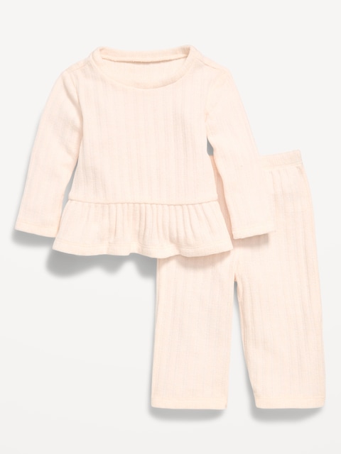Cozy Long-Sleeve Sweater and Pants Set for Baby