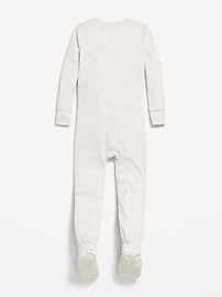 Image number 2 showing, Snug-Fit 2-Way-Zip Ribbed Pajama One-Piece for Toddler & Baby