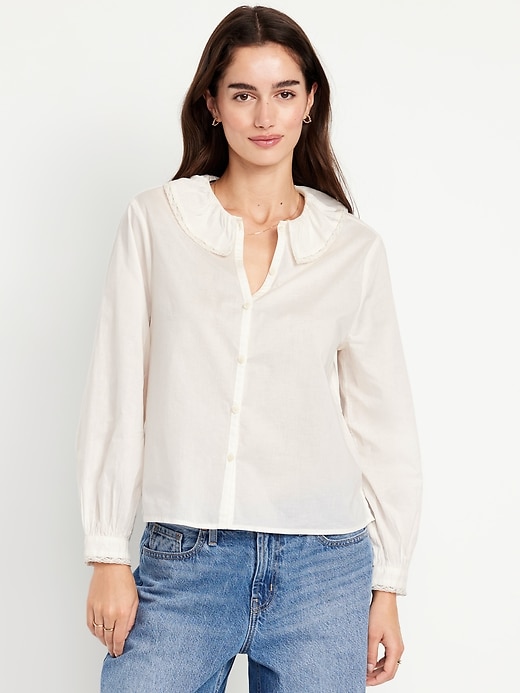 Image number 1 showing, Ruffle Button-Down Shirt