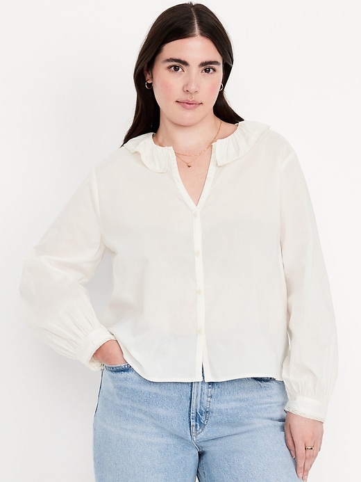 Image number 4 showing, Ruffle Button-Down Shirt
