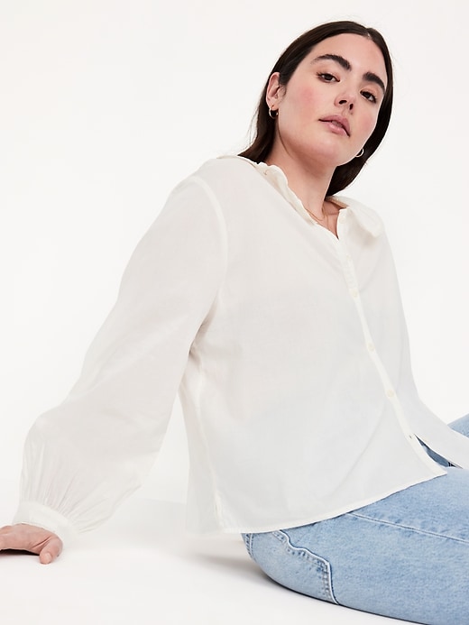 Image number 8 showing, Ruffle Button-Down Shirt