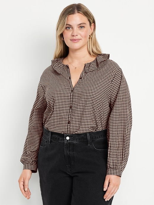 Image number 7 showing, Button-Down Ruffle Shirt