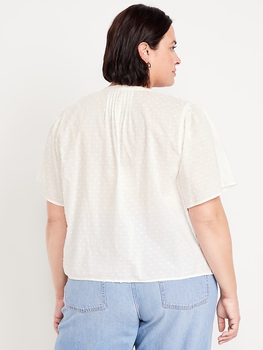Image number 8 showing, Flutter-Sleeve Swiss Dot Top