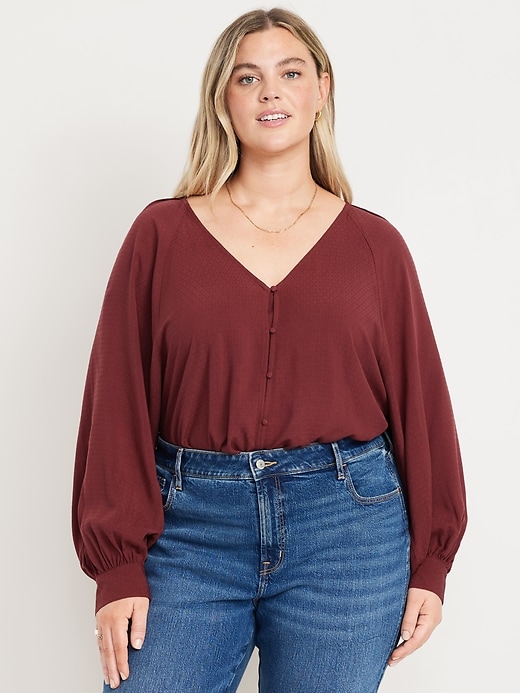 Image number 7 showing, Jacquard Button-Down Top