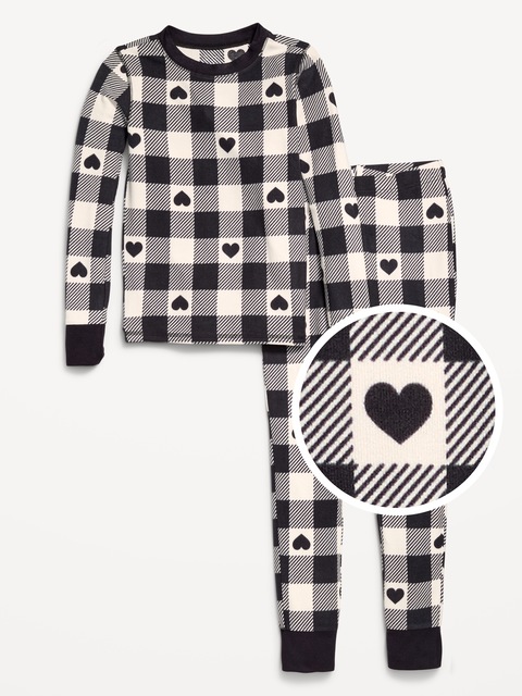 Gender-Neutral Snug-Fit Graphic Pajama Set for Kids