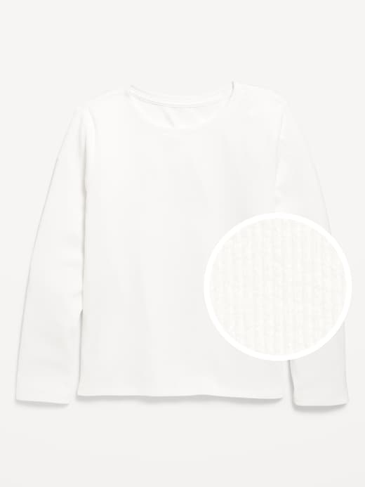 View large product image 1 of 2. Softest Long-Sleeve Ribbed T-Shirt for Girls