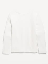 Image number 2 showing, Softest Long-Sleeve Ribbed T-Shirt for Girls
