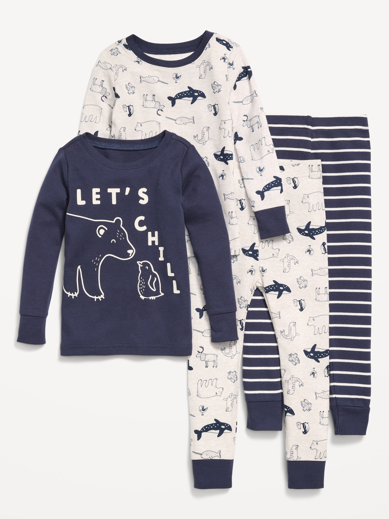 Snug-Fit Graphic Pajama 4-Piece for Toddler & Baby
