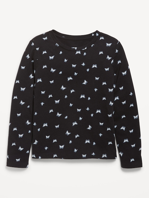 T-shirt ultra-doux à manches longues à imprimé pour Fille - Papillons