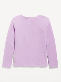 Image number 2 showing, Softest Long-Sleeve Ribbed T-Shirt for Girls
