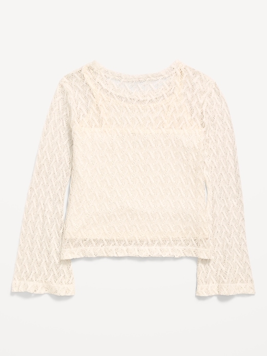 Image number 3 showing, 2-In-1 Textured Knit Top for Girls
