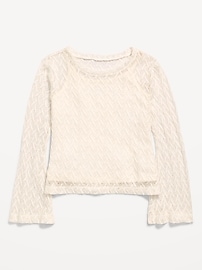 Image number 1 showing, 2-In-1 Textured Knit Top for Girls