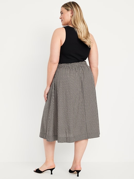 Image number 7 showing, Smocked-Waist Plaid Midi Skirt