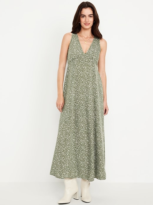 Image number 1 showing, Fit & Flare Floral Maxi Dress