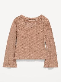 Image number 2 showing, 2-In-1 Textured Knit Top for Girls