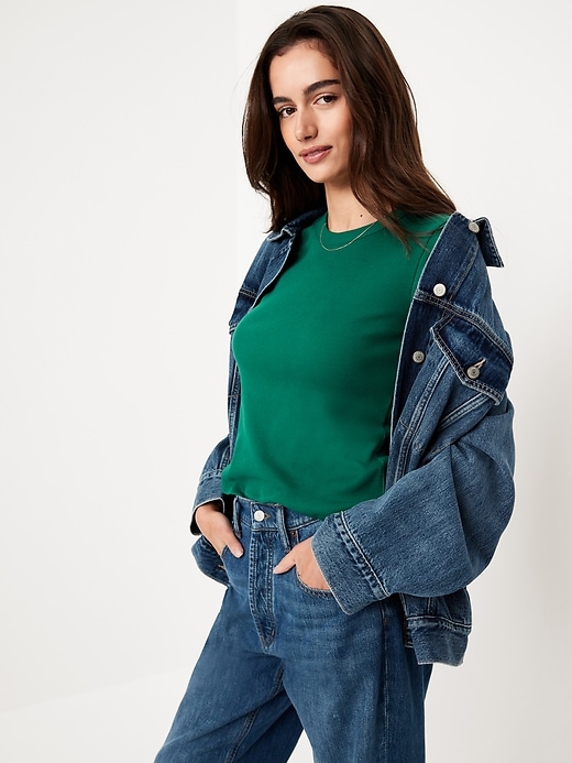 Image number 3 showing, Snug Crop T-Shirt