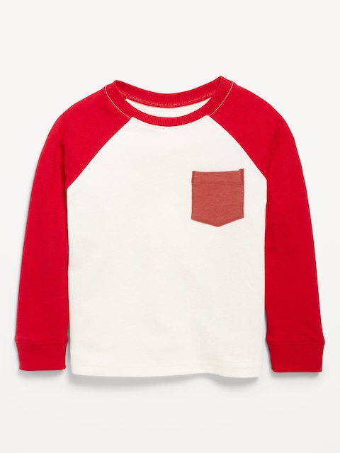 Long-Sleeve Pocket T-Shirt for Toddler Boys