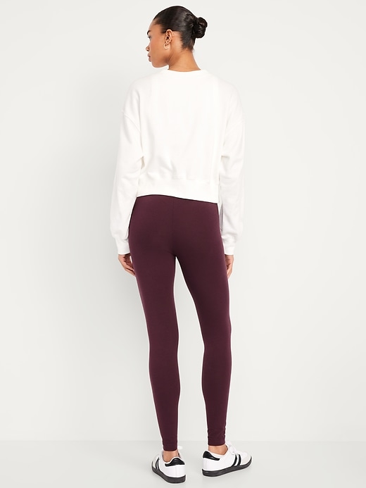 View large product image 2 of 3. High-Waisted Jersey Fashion Layering Leggings