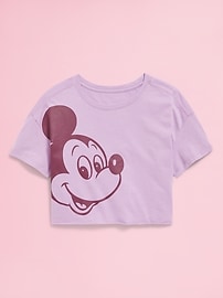 View large product image 4 of 6. Old Navy x Disney© Cropped Graphic Raw-Edge T-Shirt for Girls