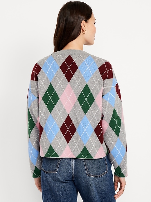 Image number 2 showing, SoSoft Cropped Argyle Sweater