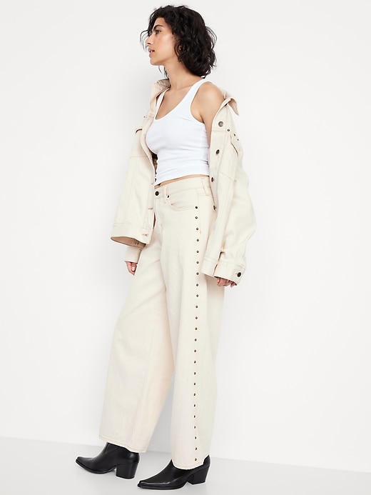 Image number 3 showing, Oversized Studded Jean Jacket