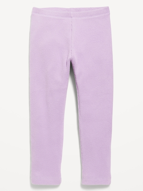 Legging douillet en tricot gaufré pour toute-petite fille