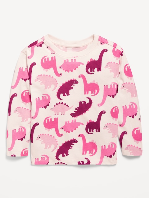 Printed Long-Sleeve T-Shirt for Toddler Girls - Dinosaurs
