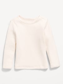 Image number 1 showing, Cozy Long-Sleeve Waffle-Knit T-Shirt for Toddler Girls