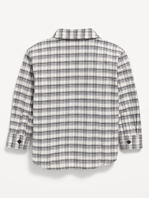 Image number 2 showing, Plaid Flannel Pocket Shirt for Toddler Boys