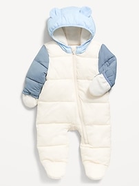 Image number 1 showing, Unisex Water-Resistant Frost Free Puffer Snowsuit for Baby