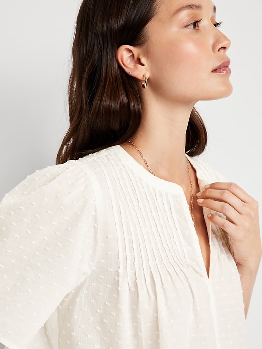 Image number 4 showing, Flutter-Sleeve Swiss Dot Top