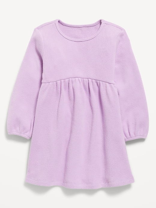 Image number 1 showing, Long-Sleeve Waffle-Knit Dress for Toddler Girls