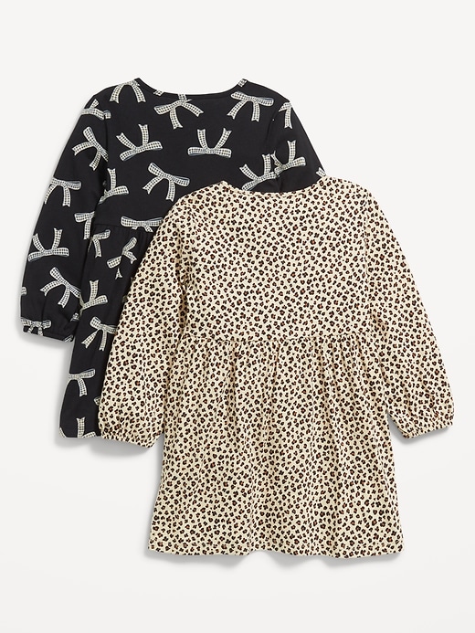 View large product image 2 of 3. Long-Sleeve Fit and Flare Dress 2-Pack for Toddler Girls