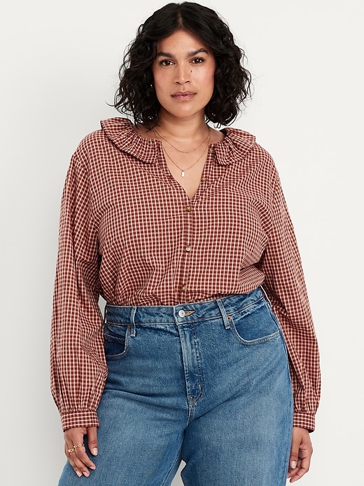 Image number 6 showing, Button-Down Ruffle Shirt