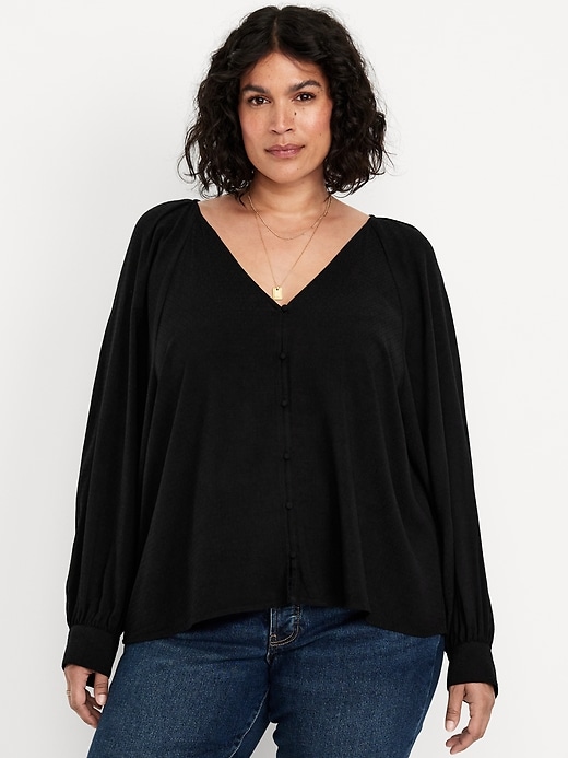 Image number 5 showing, Jacquard Button-Down Top