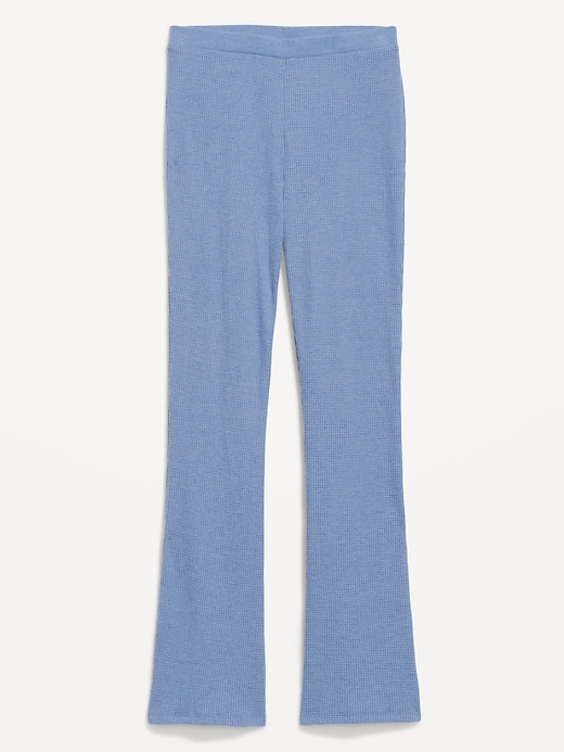 Image number 4 showing, High-Waisted Cozy Waffle Flare Pants