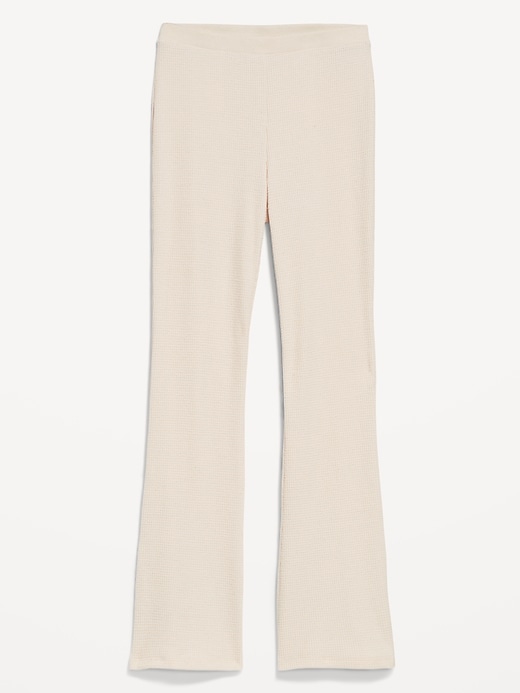 Image number 4 showing, High-Waisted Cozy Waffle Flare Pants