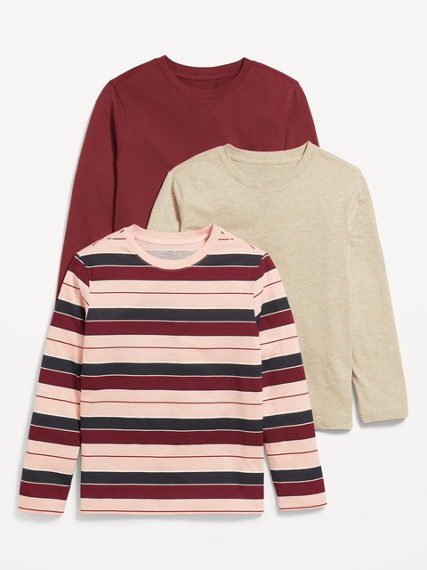 T-shirt ultra-doux à manches longues pour garçon (paquet de 3)